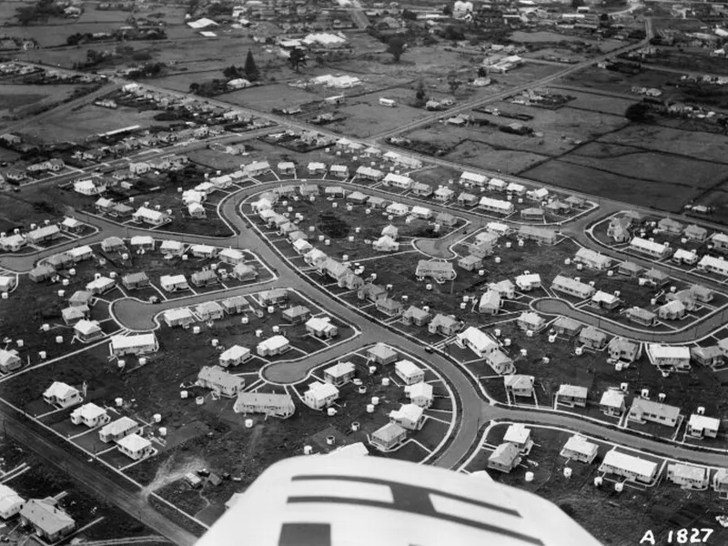 State houses in Oranga, Auckland, in 1947.
